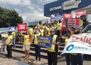 Servidores do Detran do Maranhão realizam paralisação de advertência nesta segunda-feira (27)